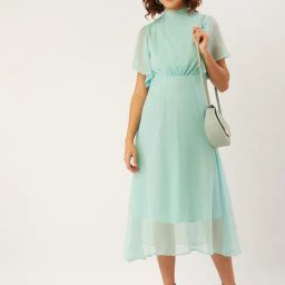 Anvi Be Yourself Turquoise Regular Fit Dress-picture-25