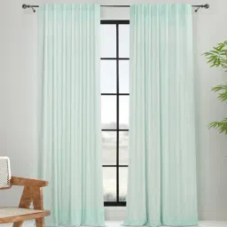 Fabindia Home Mihira Printed Teal Cotton Window Curtain (5ft)-38