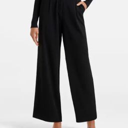 Forever New Black Flat Front Trousers-image-8