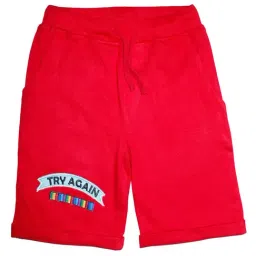 Kiddopanti Kids Red Solid Shorts-image-80