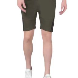 Force NXT Olive Cotton Regular Fit Shorts-image-67