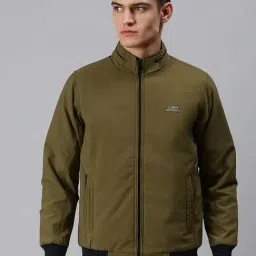 SHOWOFF Olive Slim Fit Jackets-image-46