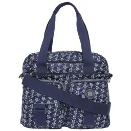 Baomi Blue Printed Medium Handbag-16