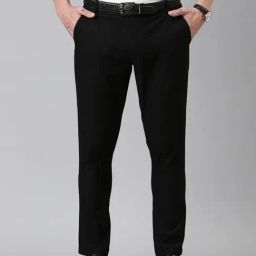 Kryptic Black Straight Fit Trousers-image-39