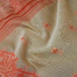 Soch White & Red Woven Pattern Dupatta image 4