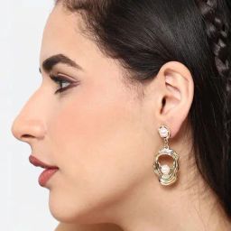Sohi Gold Plated Party Designer Drop Earrings image 3