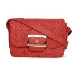 Beverly Hills Polo Club Red Textured Medium Cross Body Bag-picture-16