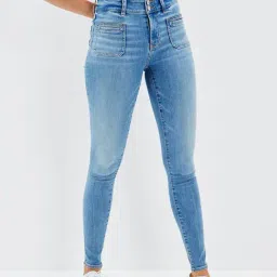 American Eagle Outfitters Blue Cotton Mid Rise Jeans-image-75