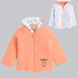 Bumzee Boys Orange Cotton Reversible Jacket-picture-24
