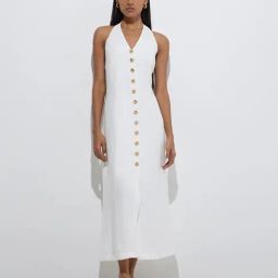 Wardrobe by Westside White Solid A-Line Dress-image-75