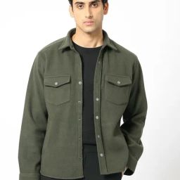 Rare Rabbit Green Regular Fit Solid Jacket-picture-43