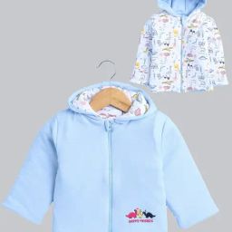 Bumzee Boys Blue Cotton Reversible Jacket-image-96