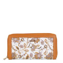 Mochi Tan Synthetic Printed Zip Around Wallet-image-25