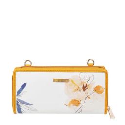 Metro Yellow Synthetic Printed Zip Around Wallet-image-24