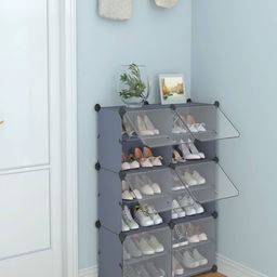 Sasimo Grey & White 12-Layered Shoe Rack-8