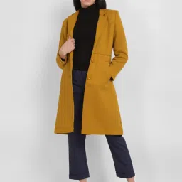 Allen Solly Yellow Self Pattern Long Jacket image 4