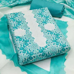 Peachmode Printed Pure Cotton Unstitched Dress Material-image-79