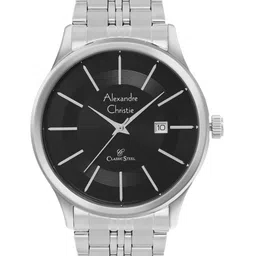 Alexandre Christie Men Dial & Stainless Steel Bracelet Style Straps Analogue Watch 8348MDBSSBA-image-70