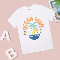 Pantaloons Junior Boys Bright White Printed T-Shirt-picture-3