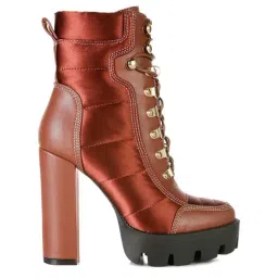 London Rag Women's Tan Derby Boots-image-85