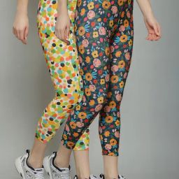 N-Gal Multicolor Printed Tights - Pack of 2-picture-7
