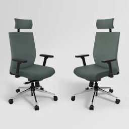 Godrej Interio Prime Grey Nylon High Back Chair-image-66