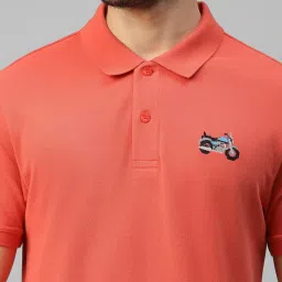 Royal Enfield 8-BIT METEOR Red Regular Fit Polo T-Shirt image 4