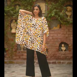Aditi Wasan Multi Polyester Regular Fit Print Kurti image 4