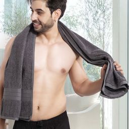 LacyLook Black 1 Cotton 600 GSM Bath Towel-image-105
