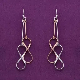 Kai Jewel Sterling Silver Big Infinity Symbol and Dangler Earrings for Women-image-32