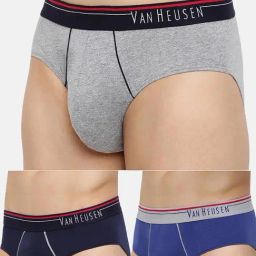 Van Heusen Regular Fit Anti Bacterial Colour Fresh Solid Briefs - Pack of 3-picture-13