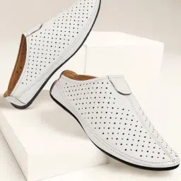 Fausto Men's White Mule Shoes-image-40