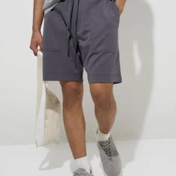 studiofit men Studiofit by Westside Charcoal Relaxed-Fit Mid-Rise Shorts-picture-28