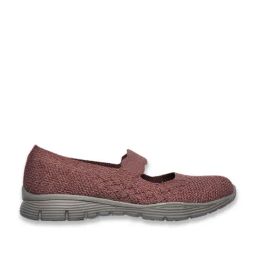 Skechers Women's SEAGER Plum Mary Jane Shoes-image-0