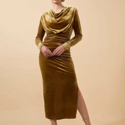 SHOWOFFFF Olive Regular Fit Dress-image-50