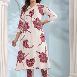 Kaftanize Women Floral Printed Kurta with Trousers-51