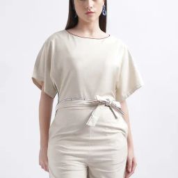 Iconic Beige Cotton Playsuit-picture-6