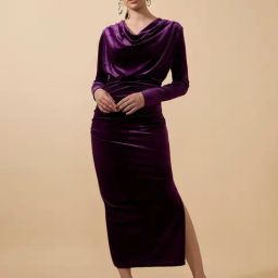 Showoff Purple Regular Fit Dress-image-34