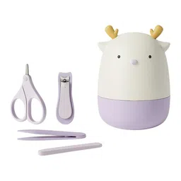 GUCHIGU Infants Set Of 5 Scissors Clippers File Tweezer & Case Nail Care Set-40