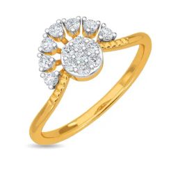 Kisna Diamond & Gold Jewellery Simoni 14k (585) Diamond & Gold Ring For Women-picture-22