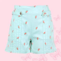 Cutecumber Kids Aqua Blue Printed Shorts-image-50