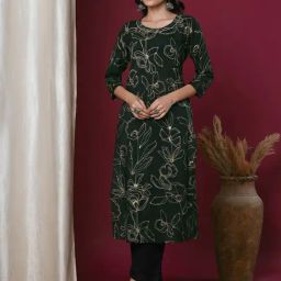 Fashor Green Muslin Embellished Kurta-image-55