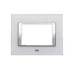 Anchor Roma Urban Clear 12 Module Pure White Glass Cover Plate with Base Frame & Chrome Collar, 66912GPW-image-25