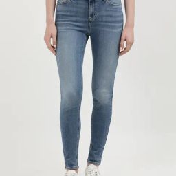 TOMMY HILFIGER Blue Cotton Slim Fit Mid Rise Jeans-picture-7