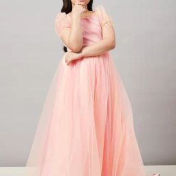 StyloBug Girls Peach Solid Dress-image-41