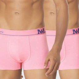 Macroman M-Series Pink Regular Fit Trunks - Pack Of 2-image-25