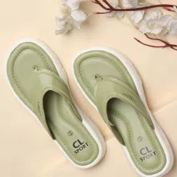 Carlton London Women's Pista & Green Flip Flops-picture-20