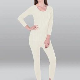 LUX Inferno Off-White Striped Top Leggings Set-image-5