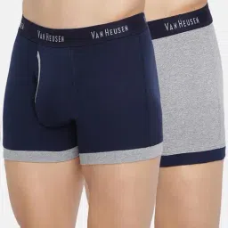 Van Heusen Regular Fit Anti Bacterial Colour Fresh Textured Trunks - Pack of 2-13