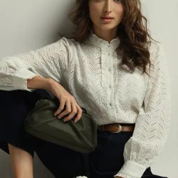 Vero Moda White Cotton Self Design Shirt-picture-20